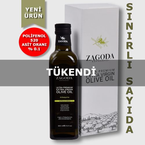 Zagoda Arbequina Unfiltered Edition Natürel Sızma Zeytinyağı 500 ml Yeni Ürün En Erken Hasat