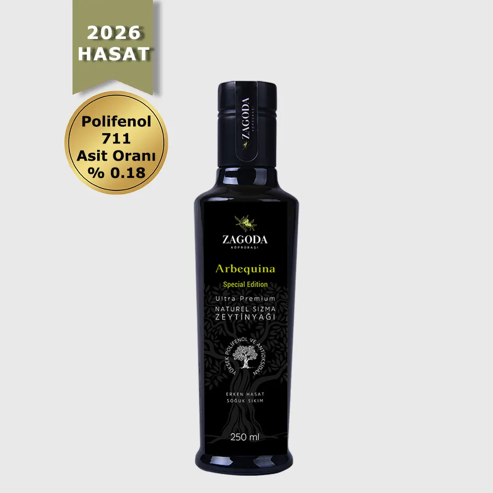 Zagoda Arbequina Special Natürel Sızma Zeytinyağı 250 ml 2026 Hasat Erken Hasat Cam Ambalaj